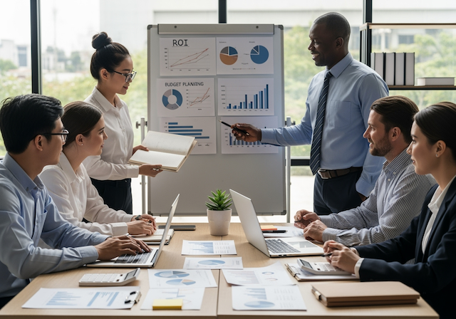 Leadership Skills being exhibilted during professional development training workshop